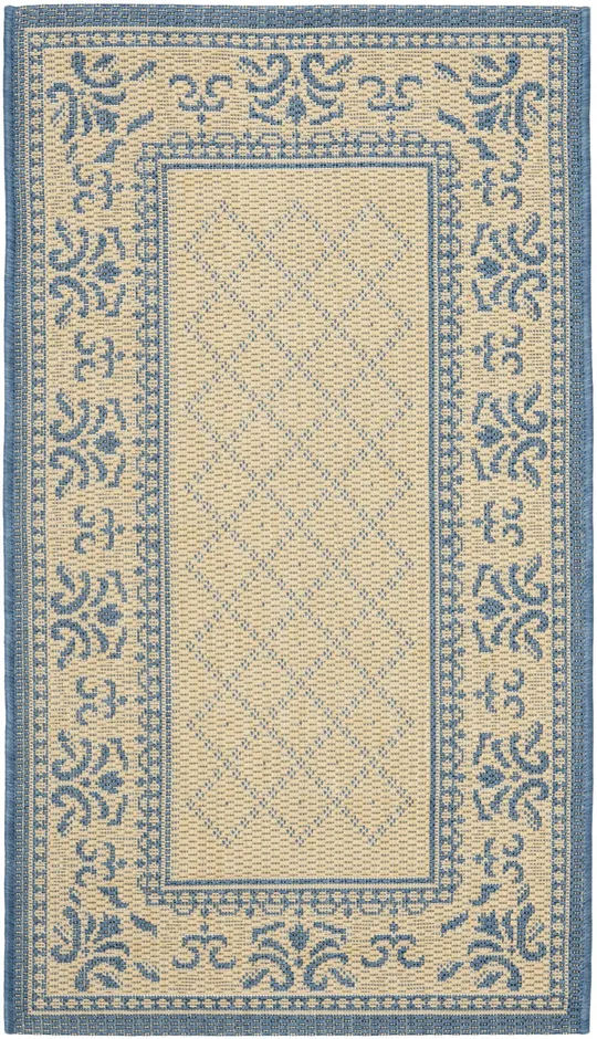 Safavieh Courtyard CY0901-3101 6&7x22 x 6&7x22 Square Natural, Blue Area Rug