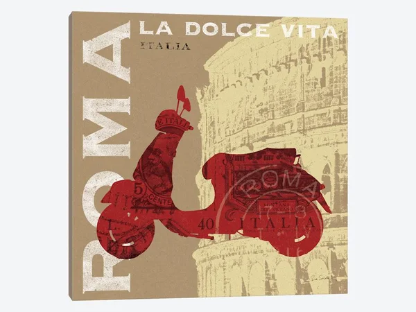 Sue Schlabach Canvas Art Picture - Motoring in Rome