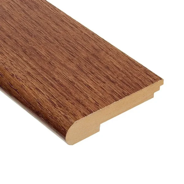 Home Legend Oak Verona 1/2 in. Thick x 3-1/2 in. Wide x 78 in. Length Stair Nose Molding, Medium Brown