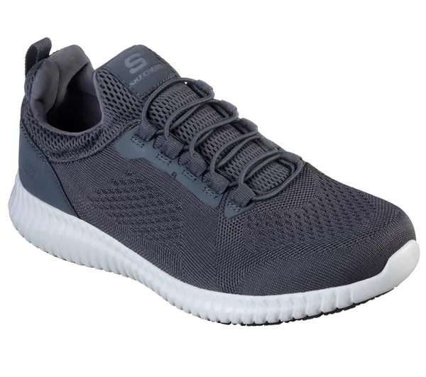 Skechers Men's Work Relaxed Fit Cessnock Slip Resistant Shoe - Charcoal