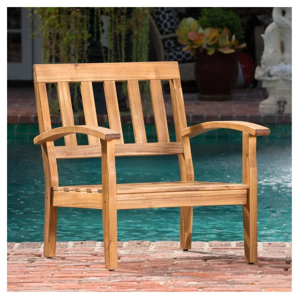 4-Pc Outdoor Chat Set in Beige and Teak Finish