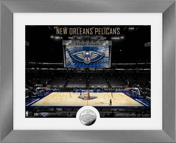 Highland Mint New Orleans Pelicans Art Deco Coin Photo Mint, 13 x 16