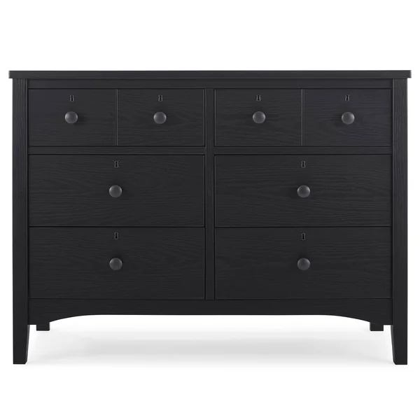 Delta Children Farmhouse 6 Drawer Dresser - Textured Midnight Gray