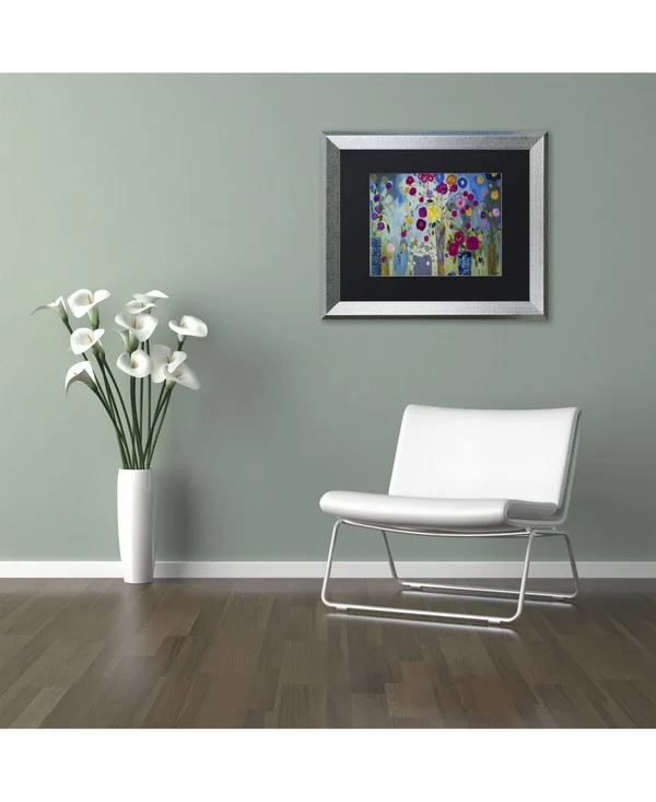 Trademark Art Pincha Mayurasana' Matted Silver Framed Art