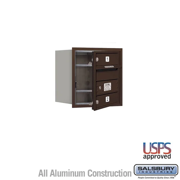 Salsbury Industries 3704S-02ZFU 4C Horizontal Mailbox, Bronze