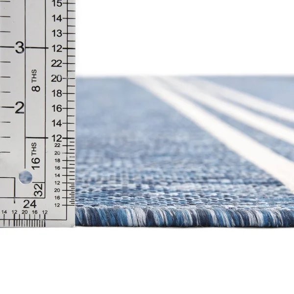 Jill Zarin Anguilla Outdoor Rug - 7& 10 x 7& 10 Square - Blue