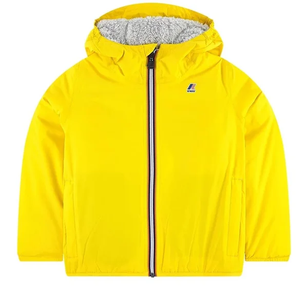 K-Way Kids - Fur-Lined Windbreaker - Le VRAI Claude Orsetto 3.0 - Unisex - 8 Years - Yellow - Windbreakers