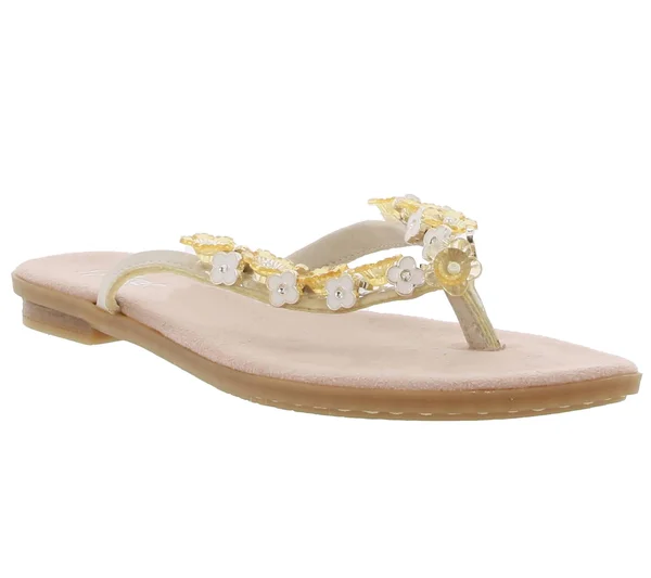 Rieker Dianette Cute Toe Separators for Women with Decorative Flowers in Pink - White