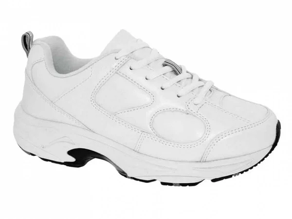 Footsaver Checkers - Women's Athletic Shoe - White 9.5 Extra Wide