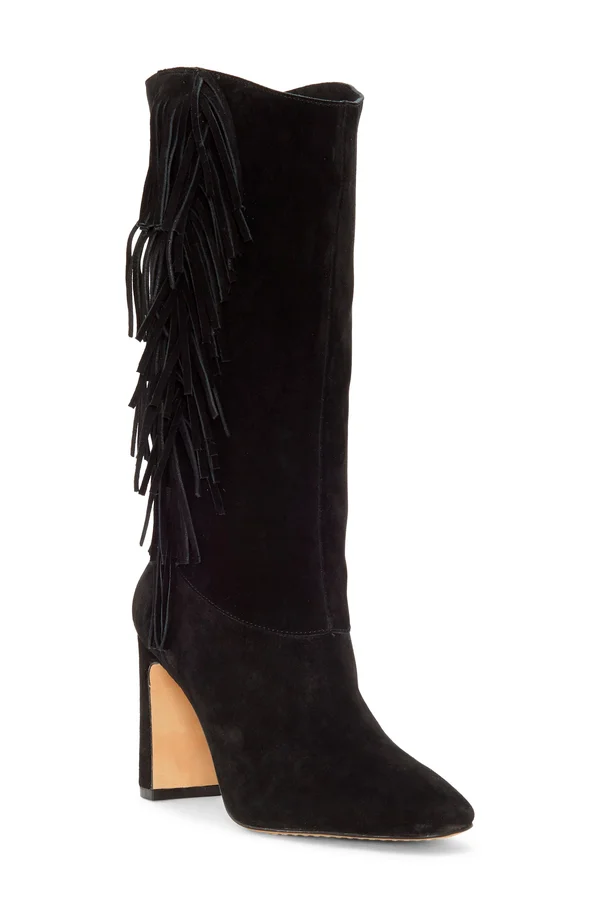 Vince Camuto Sterla Suede Boot 8, Black