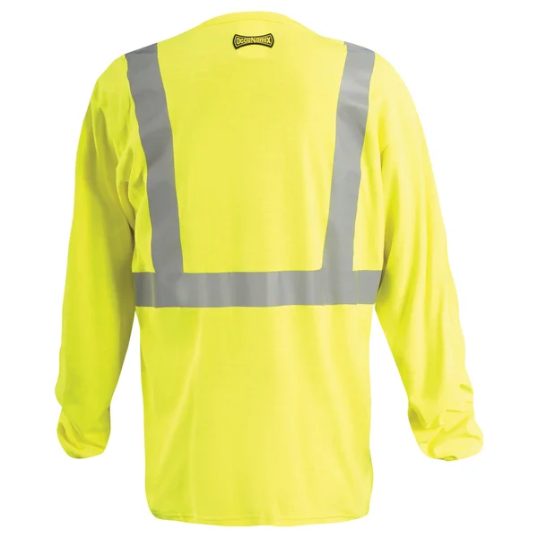 Occunomix Men's Yellow Classic Flame Resistant Long Sleeve T-Shirt HRC 2