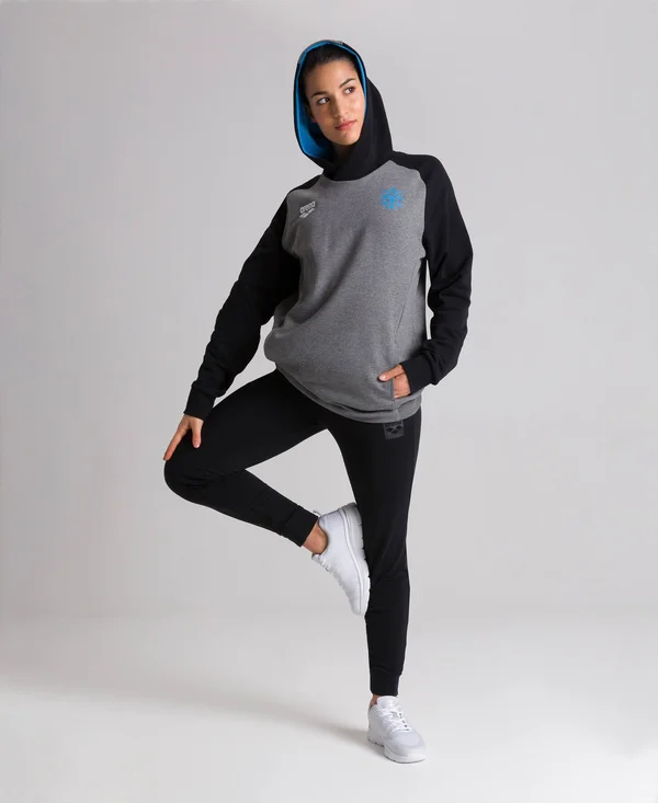 Arena Unisex Bishamon Hoodie - Dark Grey Melange/ Black - Pro Swimwear