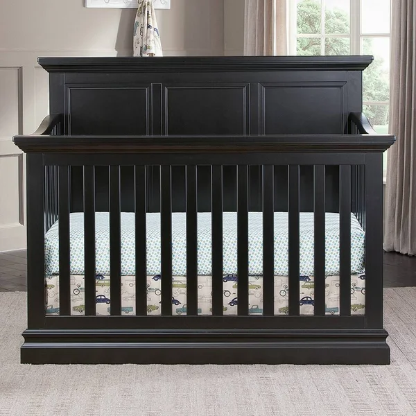 Westwood Design Pine Ridge 4 in 1 Panel Convertible Crib - Black