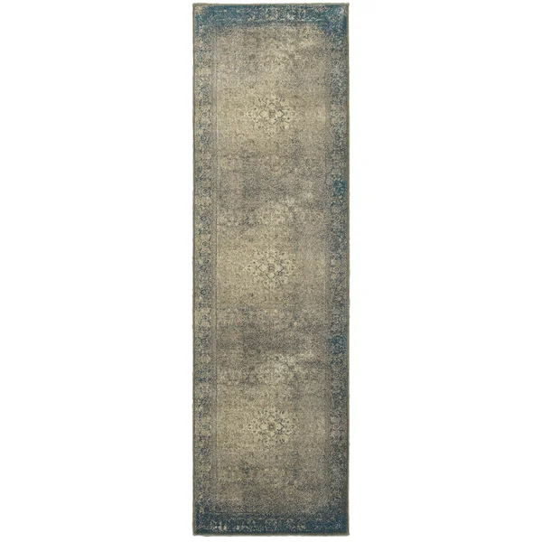 Oriental Weavers Pasha 1330E 7&10x22 x 10&10x22 Blue Area Rug