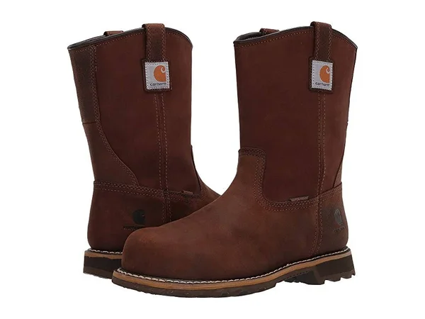 Carhartt Traditional 10 inch Pull-On Waterproof Nano Toe Bison Brown Oil Tan, Men's, Size: 12