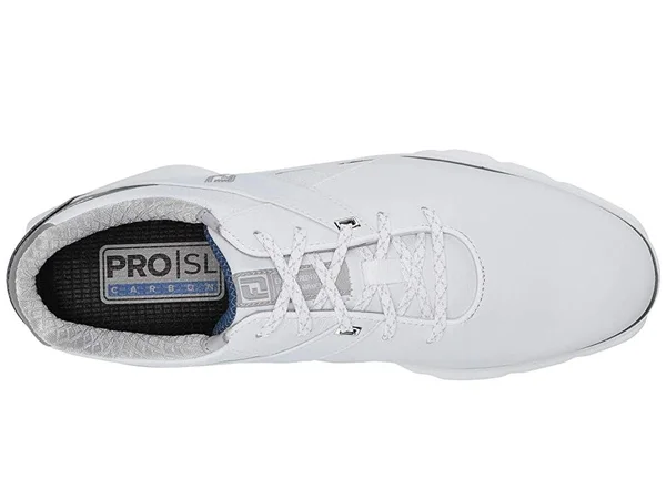 FootJoy Men's Pro|SL Carbon Spikeless Golf Shoes Size 9, White