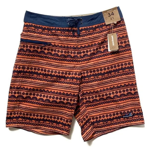 Patagonia Stretch Wavefarer Boardshorts 21 In Mens SIAPO: SUNSET ORANGE