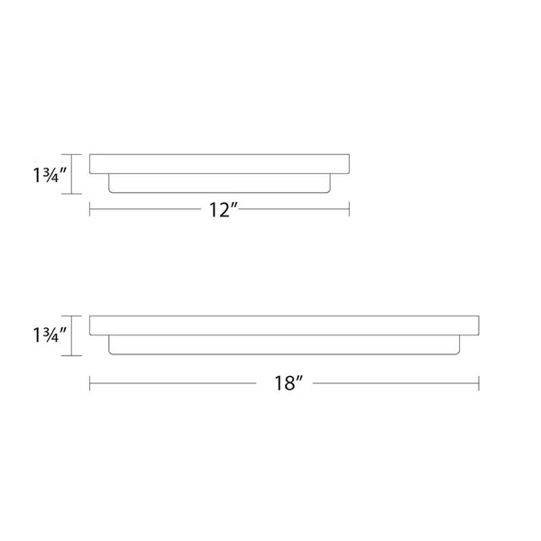 WAC Lighting FM-180112-30-BN Metro Energy Star Square LED Flush Mount, 12 Inches, Brushed Nickel