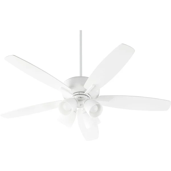 Quorum 70525-465 Breeze 52 inch - 4 Light Ceiling Fan, Satin Nickel