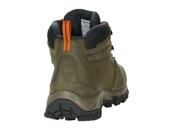 Columbia Men's Newton Ridge Plus II Suede Waterproof Hiking Boot, Nori/Light Orange, 11