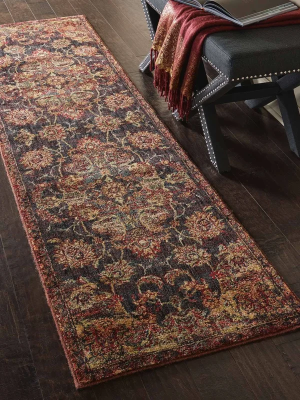Nourison Jewel JEL01 Ember Red 9& x 12& Area Rug