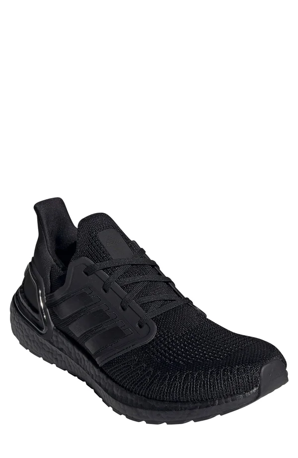 Adidas Ultraboost 20 Core Black Men's Running Shoes, Size: 11.5