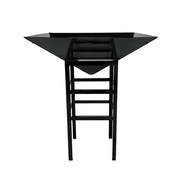 Paragon 4040BL Geometric Metal Black Planter with Large Stand
