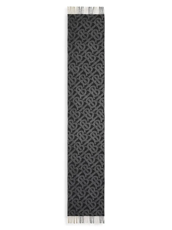 Burberry Reversible Check Monogram Cashmere Scarf