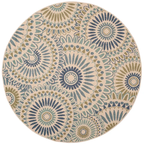 Safavieh Veranda Sissy Indoor/ Outdoor Patio Backyard Rug - 5&3x22 x 5&3x22 Round - Chocolate/Terracotta