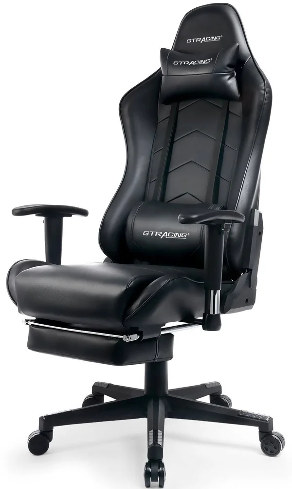 GTRACING Heavy Duty Gaming Chair with Footrest GT901 - Black