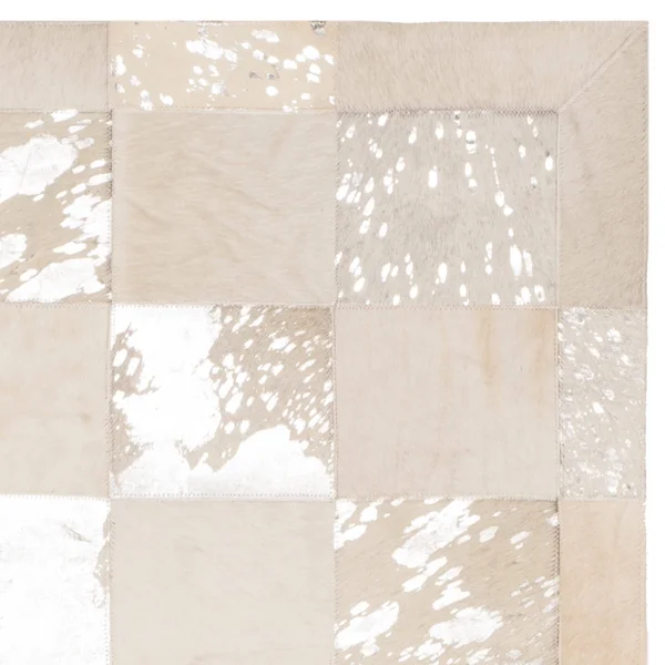 Safavieh Studio Leather Stl214A 3&0x22 x 5&0x22 Ivory, Silver Area Rug