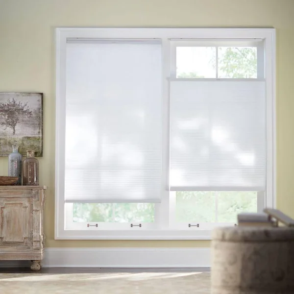 Home Decorators Collection Snow Drift White Top Down Bottom Up Light Filtering Cellular Shade - 51 in. W x 48 in. L