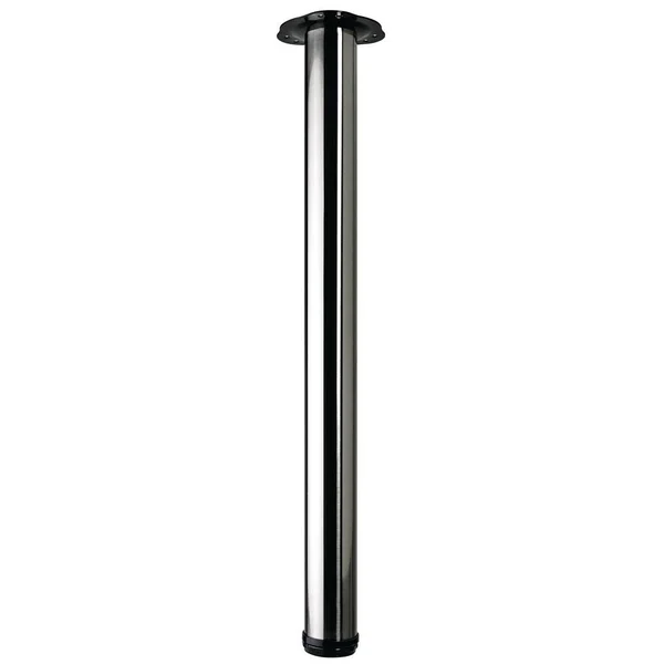 Hettich 2-3/8 in. x 28 in. Stainless Steel Adjustable Look Table Leg (Set of 4), Silver