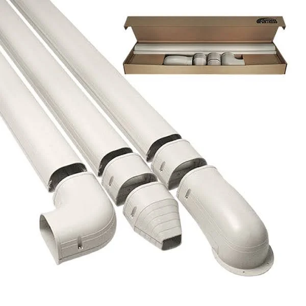 Fortress Wall Duct Kit 12 Foot Ivory 3 5/8 inch Wide LDK92I