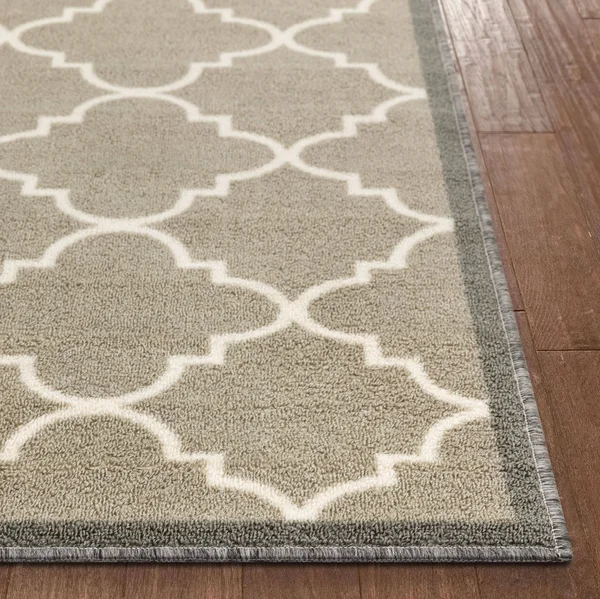 Well Woven Kings Court Brooklyn Trellis Modern Grey Area Rug, Size: 2&7 inch x 12& Runner, Gray