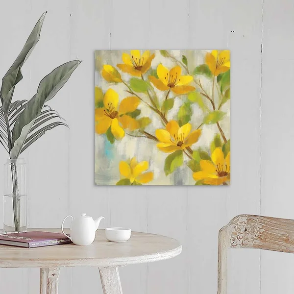 Golden Bloom I, Large Solid-Faced Canvas Wall Art Print, Great Big Canvas
