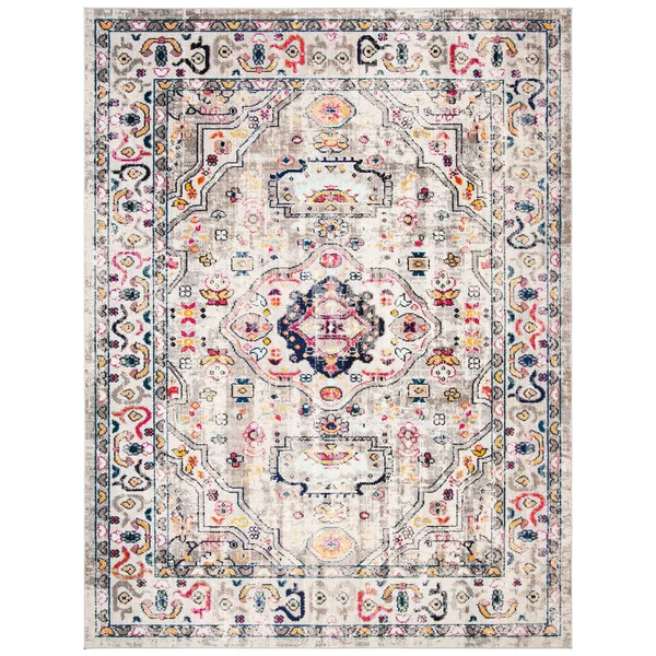Safavieh Madison Andra Boho Oriental Distressed Rug - 5&3x22 x 7&6x22 - Orange/Ivory