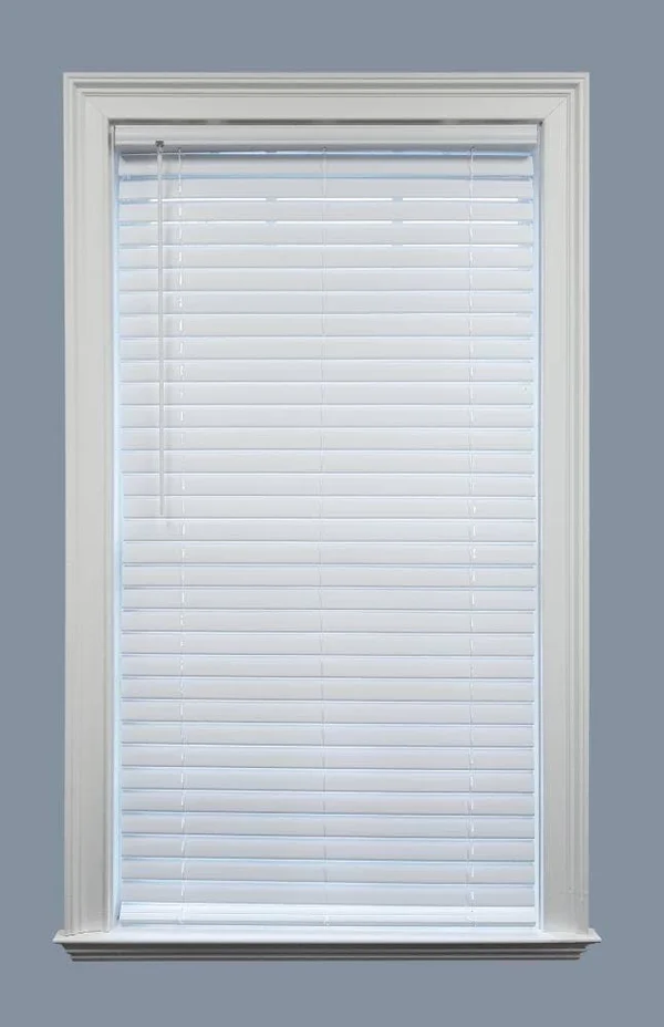 Project Source Premium 2-in Slat Width 68-in x 72-in Cordless White Vinyl Room Darkening Plantation Blinds - LWQKWTWT674720