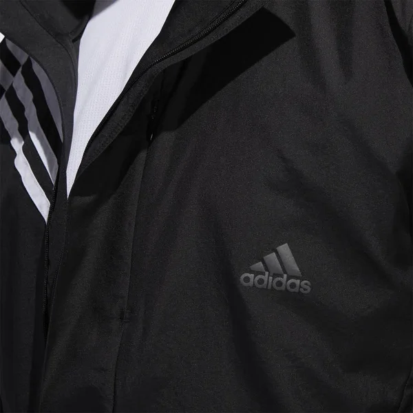 Adidas Men's Run It 3-Stripes Anorak Jacket - Black - M