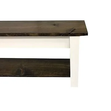 Gracie Oaks Su Wood Storage Bench, Brown