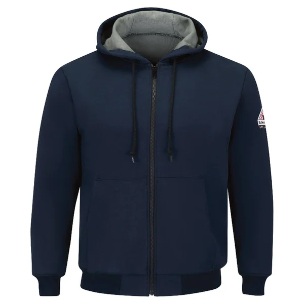 Bulwark FR Men's Thermal Lined Zip-Front FR Hooded Sweatshirt - SEZ4