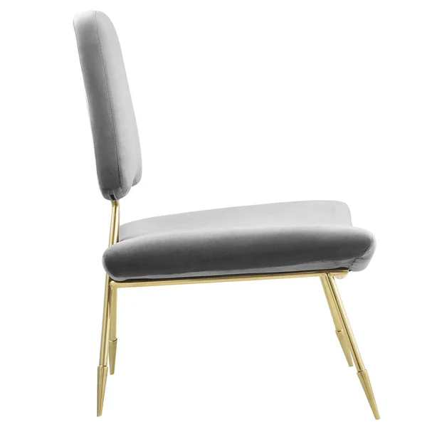 Modway Ponder Upholstered Velvet Lounge Chair - Ivory