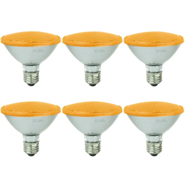 Sunlite LED PAR30 Colored Reflector 3W Light Bulb Medium (E26) Base, Amber 6
