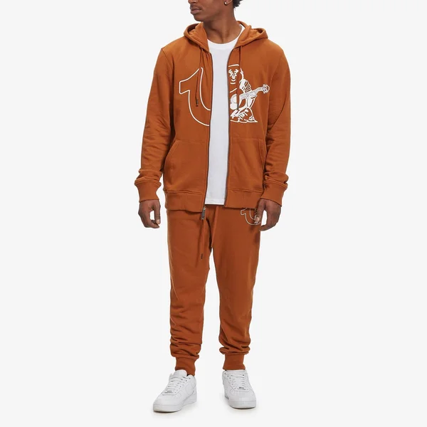 Men's Split Logo Jogger, Caramel, Size Large, True Religion