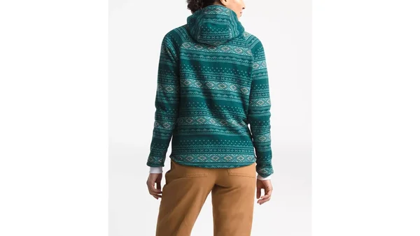 The North Face Women's Printed Crescent Hooded Pullover: Ponderosa Green Fair Isle Print2