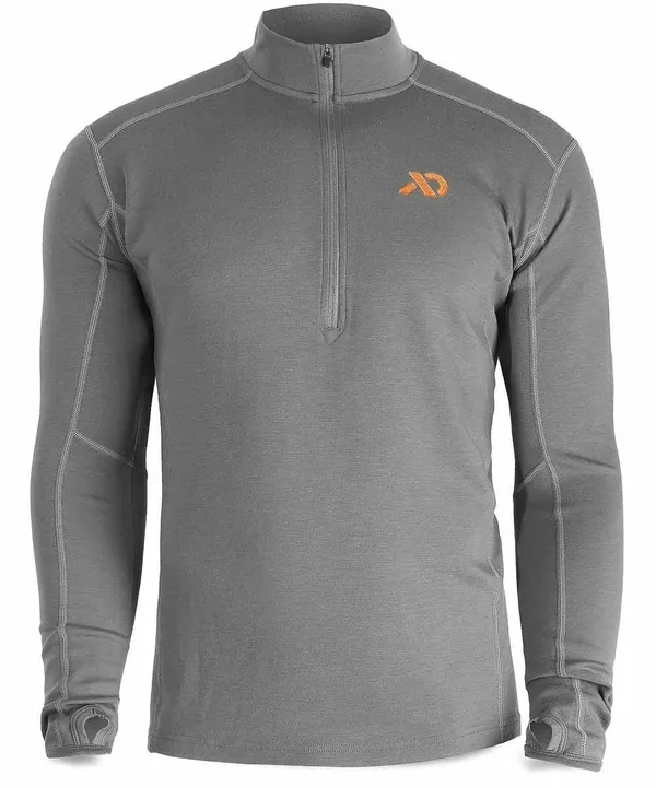 Men's Kiln Quarter Zip Ash Grey - XXL by First Lite