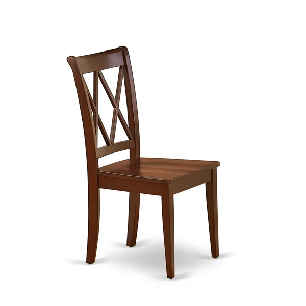 East West Furniture ANCL3-MAH-W 3PC Round 36 inch Table and 2 Double x Back Chairs