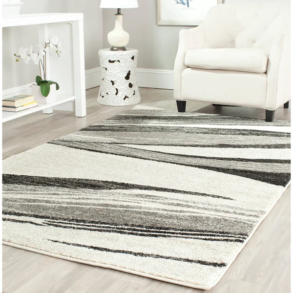 Safavieh Retro Light Grey & Ivory 2&-3x22 x 9& Rug
