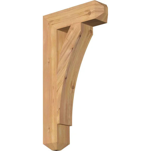 Ekena Millwork 3 1/2x22W x 14x22D x 26x22H Thorton Craftsman Smooth BRACKET, Western Red Cedar