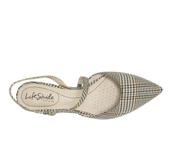 LifeStride Minimalist Slingback - Toffee Plaid - 8W